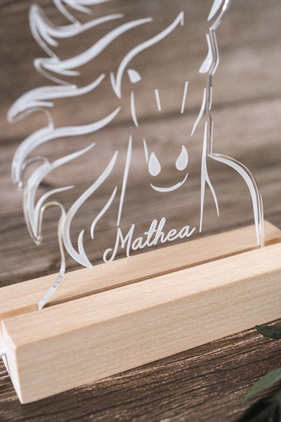 Lampe / Nachtlicht Pferd -personalisiert-